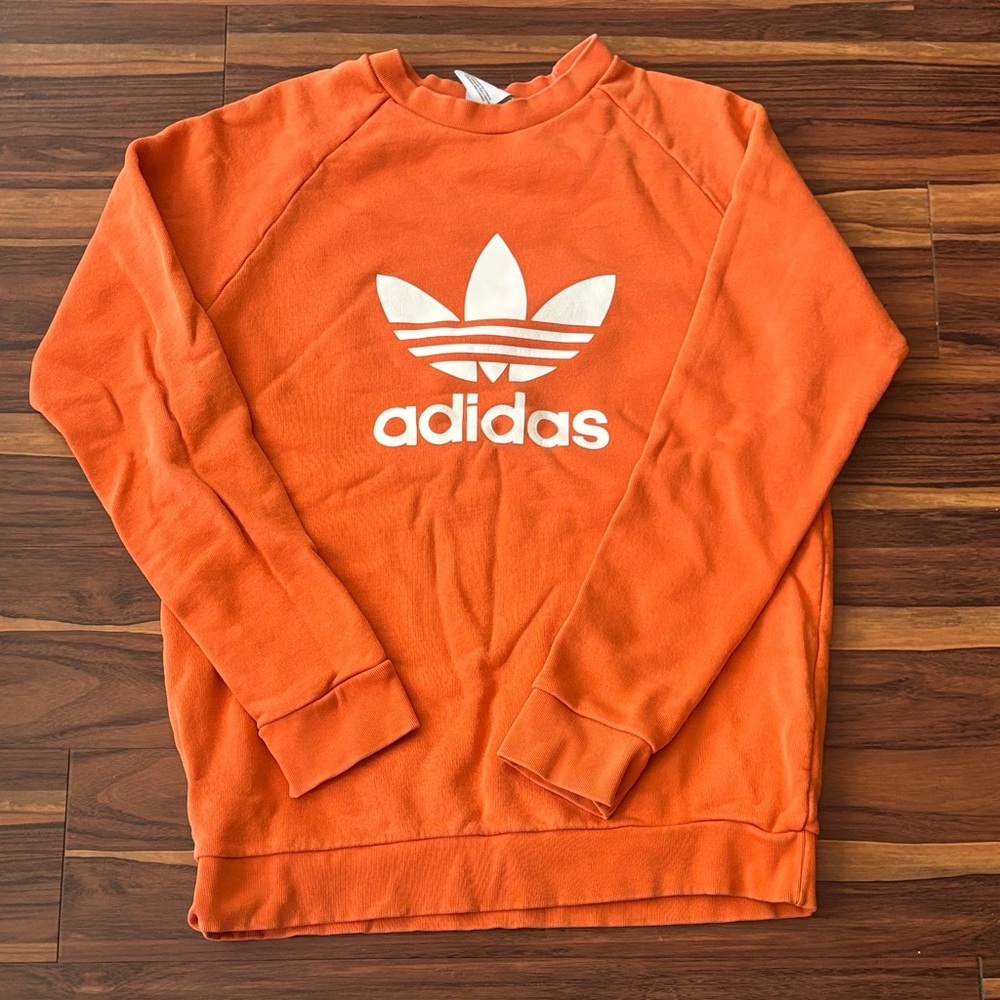 Orange Adidas Crewneck